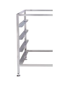 3Monkeez freestanding dishwasher rack add-on bay with end frame and four tray slides, made from durable 304 stainless steel.