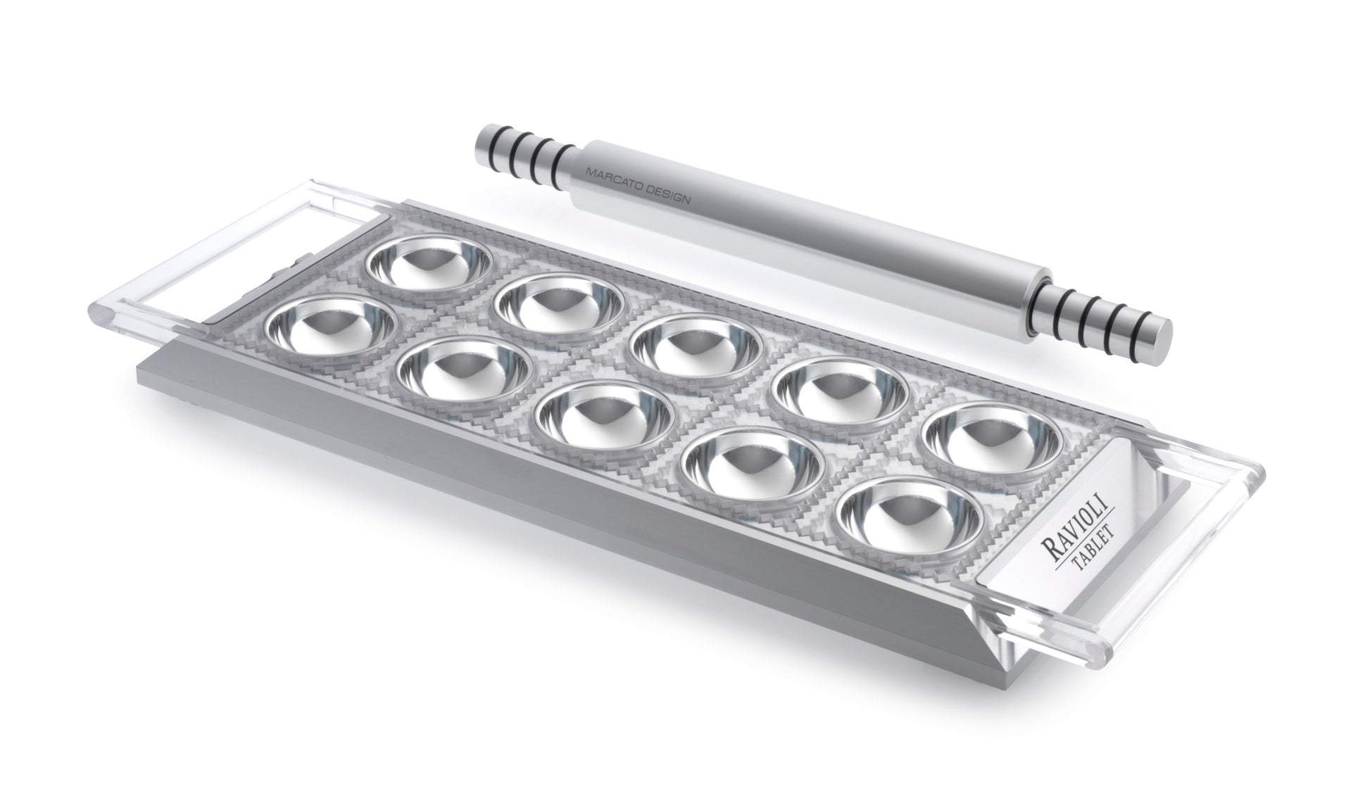 Marcato Ravioli Tablet w/Rolling Pin - Silver - Hospitality Connect
