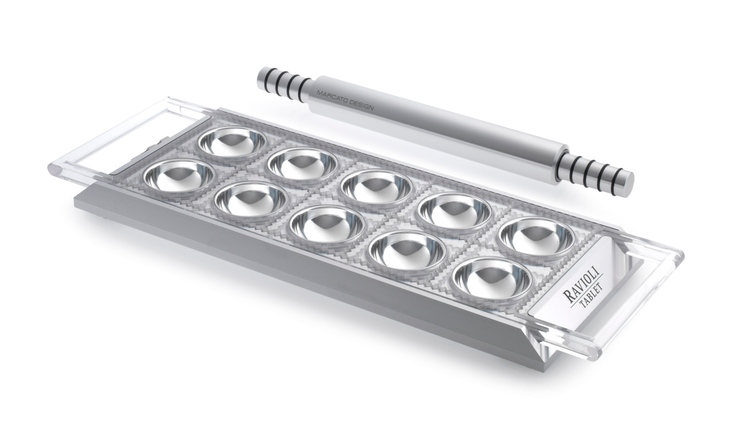 Marcato Ravioli Tablet w/Rolling Pin - Silver - Hospitality Connect