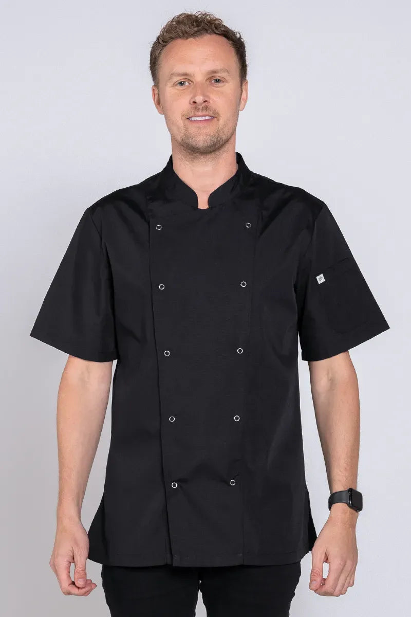 Aussie Chef Alex Press Stud Black-2XL
