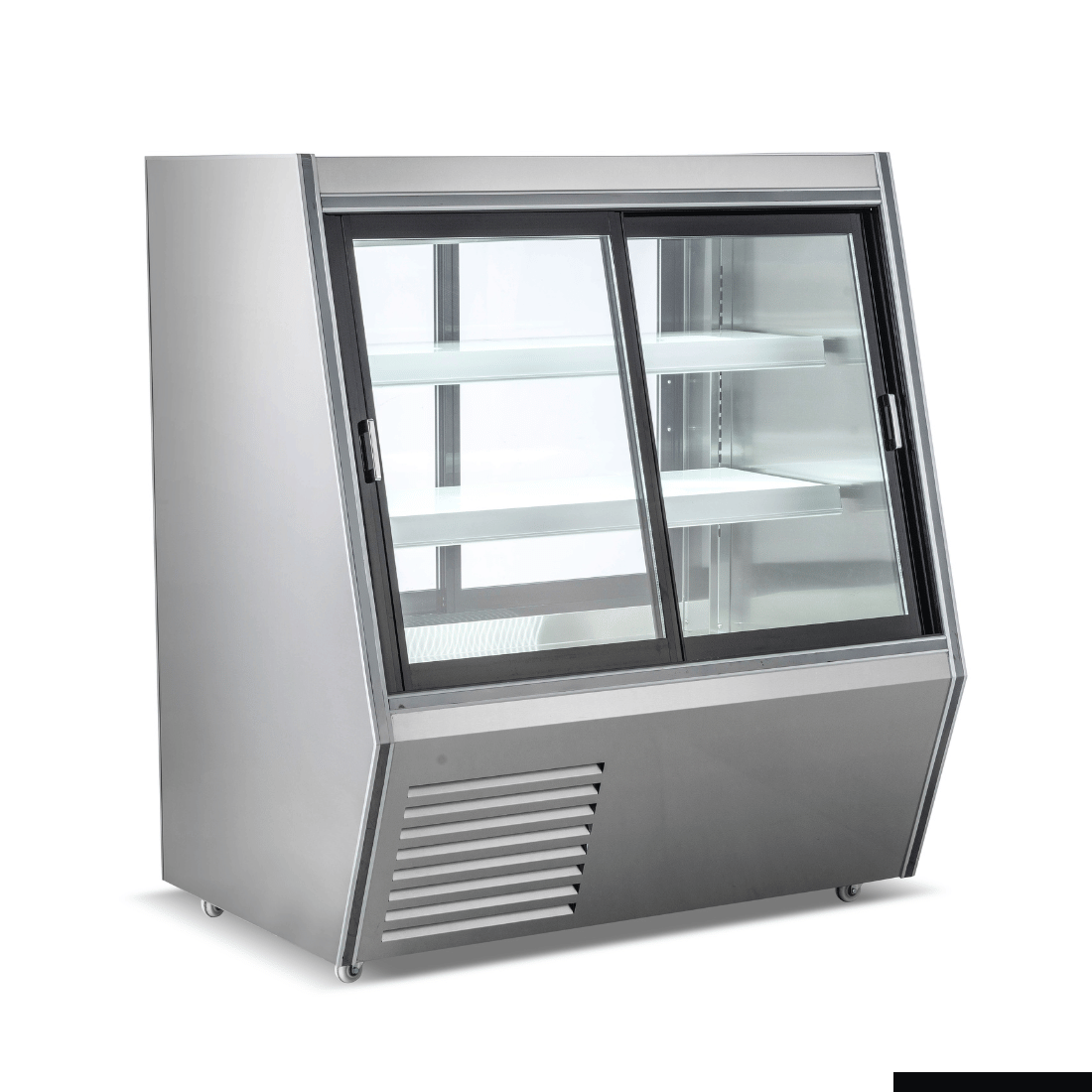 Bonvue AMS-12DD dual-access refrigerated deli display case for meat and seafood, 768L capacity