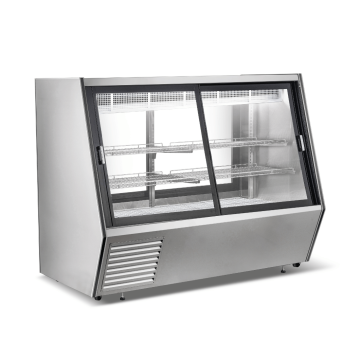 Bonvue  1218L 3 Level Double-door access Angle Meat and Seafood Showcase with chilled storage  AMS-18DD