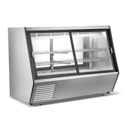 Bonvue  1443L 3 Level Double-door access Angle Meat and Seafood Showcase with chilled storage  AMS-21DD