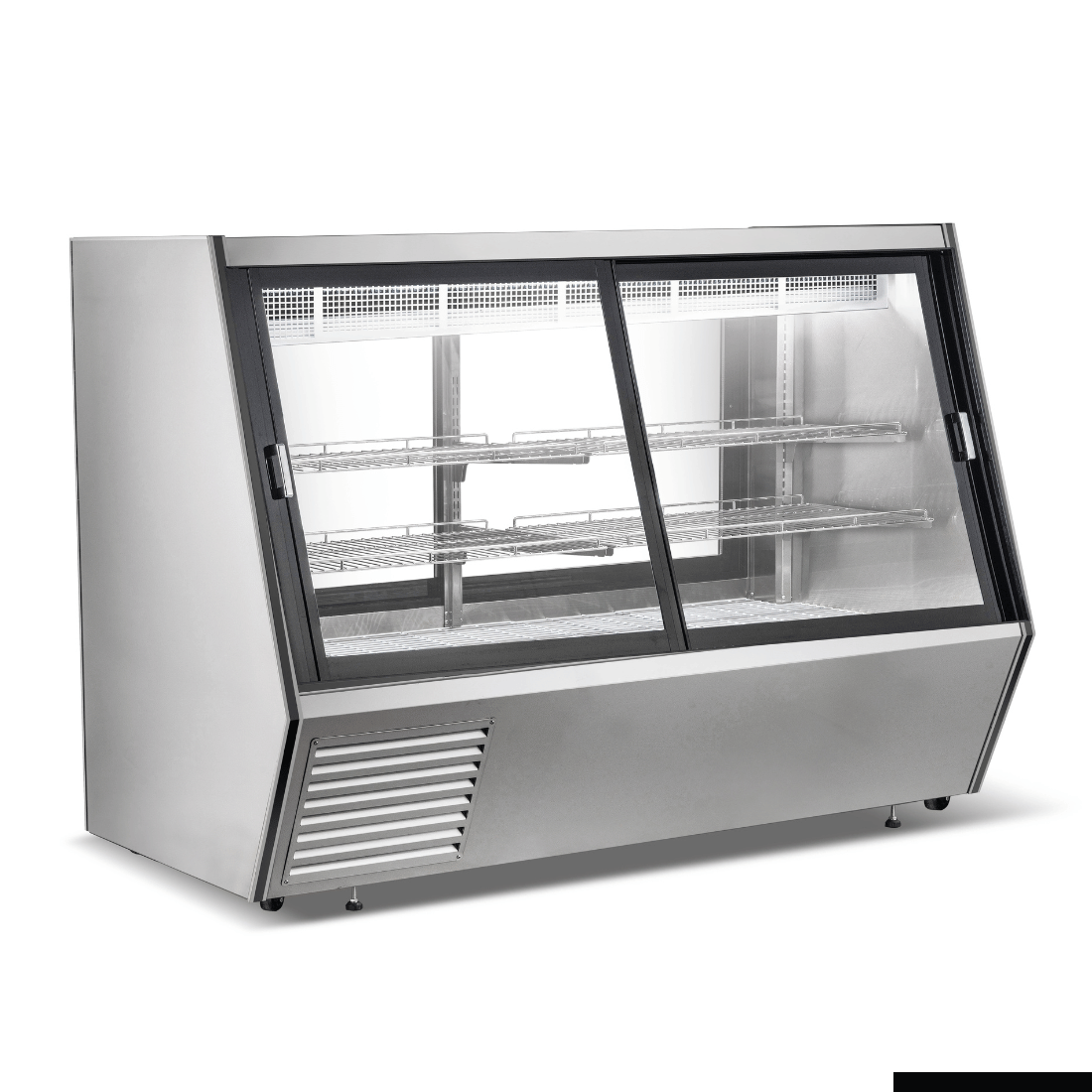 Bonvue 1443L 3 Level Double-door Access Angle Meat and Seafood Showcase with Chilled Storage AMS-21DD