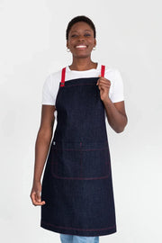 Aussie Chef Archie Denim with Red Straps Apron