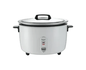 Panasonic Commercial 7.2Ltr rice cooker with digital controls, stainless steel exterior, and 40-cup capacity for large-scale cooking.