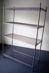 Atlas 4 SHELF WIRE ADD-ON SHELVING KITS Includes 4 wire shelve A24547EPL. 1370x610x1800 - Hospitality Connect