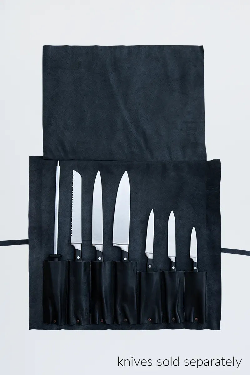 Aussie Chef Axil Leather 7 Pocket Black Bag