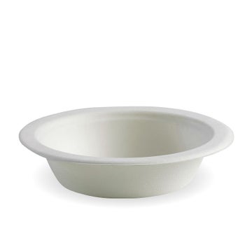 BIOPAK  470ml / 16oz White Plant Fibre BioBowl 1000 Units