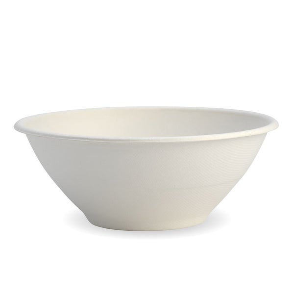 BIOPAK 1,180ml / 40oz White Plant Fibre BioBowl 400 Units - Hospitality Connect