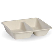 BIOPAK 2-Compartment Natural Plant Fibre Takeaway Base 500 units - Hospitality Connect