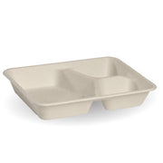 BIOPAK 3-Compartment Natural Plant Fibre Takeaway Base 500 Units - Hospitality Connect