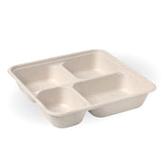 BIOPAK 4-Compartment Large Natural Plant Fibre Takeaway  300 Units - Hospitality Connect