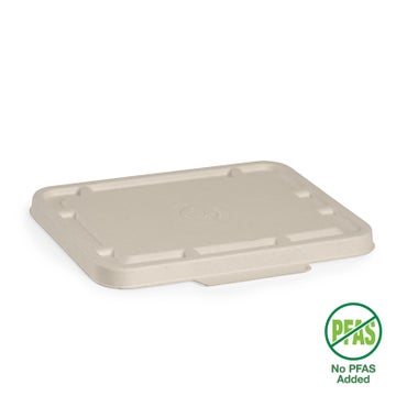 BIOPAK 2 & 3-Compartment Natural Plant Fibre BioCane Takeaway Lid 500 Units - Hospitality Connect