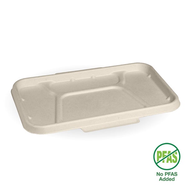 BIOPAK 4-Compartment Natural Plant Fibre T akeaway Lid 300 Units - Hospitality Connect