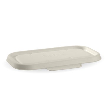 Biopak 750 & 1,000ml White Plant Fibre Takeaway Lid 500 Units