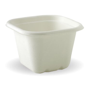 Biopak 630ml White Plant Fibre Takeaway Base 600 Units - Hospitality Connect