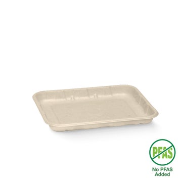 BIOPAK 16x14x2cm / 6x5" Plant Fibre Produce Tray 1000 Units