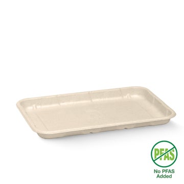 BIOPAK 21x14x2cm / 8x5" Plant Fibre Produce Tray 500 Units