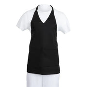 Whites Chefs Whites V Neck Service Apron - BlackB128 - Hospitality Connect