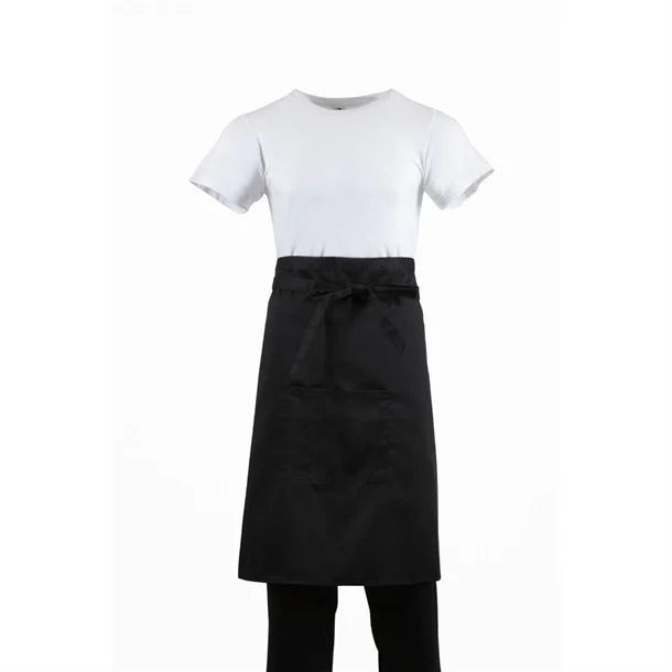 Whites Chefs Whites Bistro Apron Black - 1000x700mm 39.4x27.5"B133 - Hospitality Connect