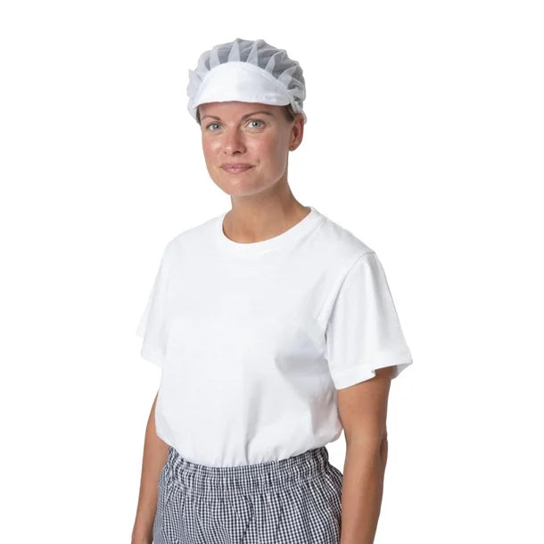 Whites Chefs Whites Net Peaked Hat White - One SizeB226 - Hospitality Connect