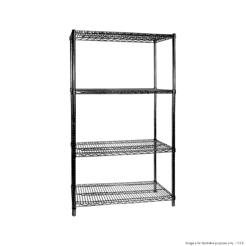 Modular Systems Shelving Set-Black 1525x610mm B24/60