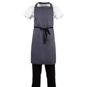 Whites Chefs Whites Bib Apron Polycotton CharcoalB426 - Hospitality Connect