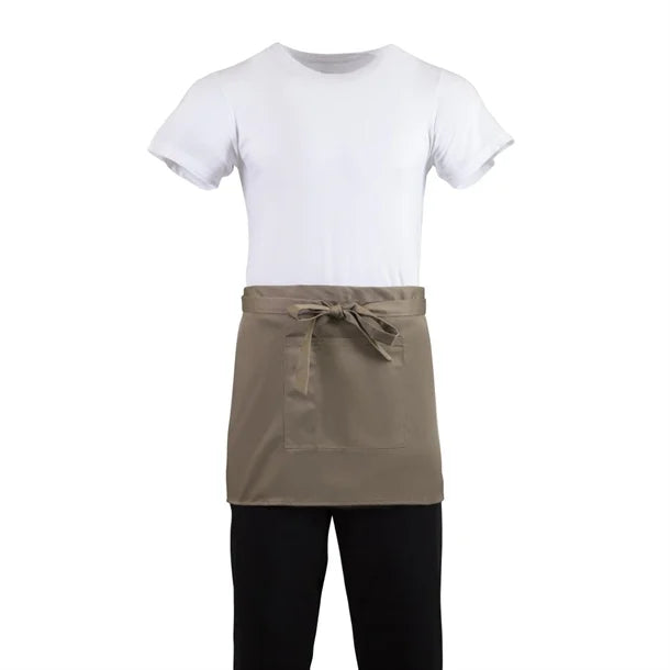 Whites Chefs Whites Short Bistro Apron Tan - 750x373mm 29.5x14.7"B432 - Hospitality Connect
