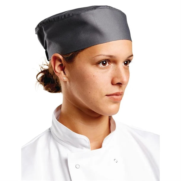Whites Chefs Whites Skull Cap Charcoal Polycotton - One SizeB440 - Hospitality Connect