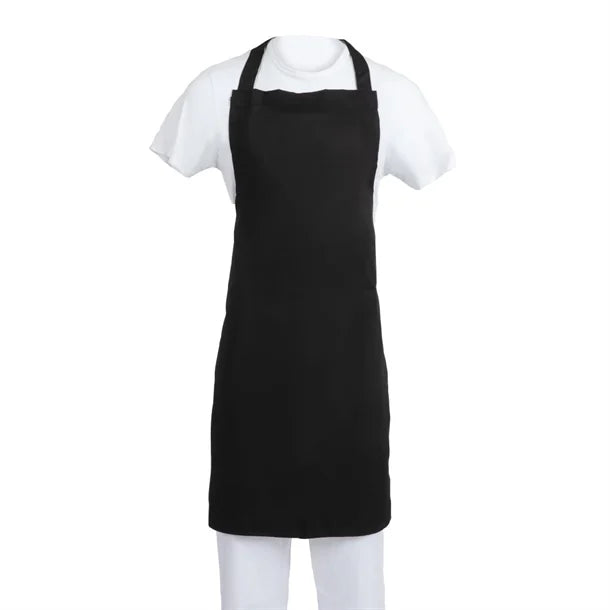 Whites Chefs Whites Black Bib Apron XLB887 - Hospitality Connect