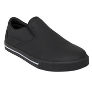 Slipbuster Slip on Shoe - Black Matte Microfibre - Size 37