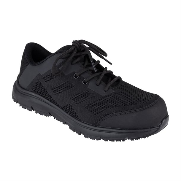 Slipbuster Ironis Safety Trainer Polyester Mesh Black - UK 4 EU 37
