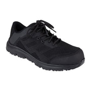 Slipbuster Ironis Safety Trainer Polyester Mesh Black - UK 10.5 EU 45