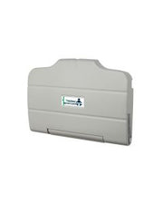 3Monkeez horizontal baby change station with antimicrobial ABS plastic, built-in shelf, suitable for washroom use.