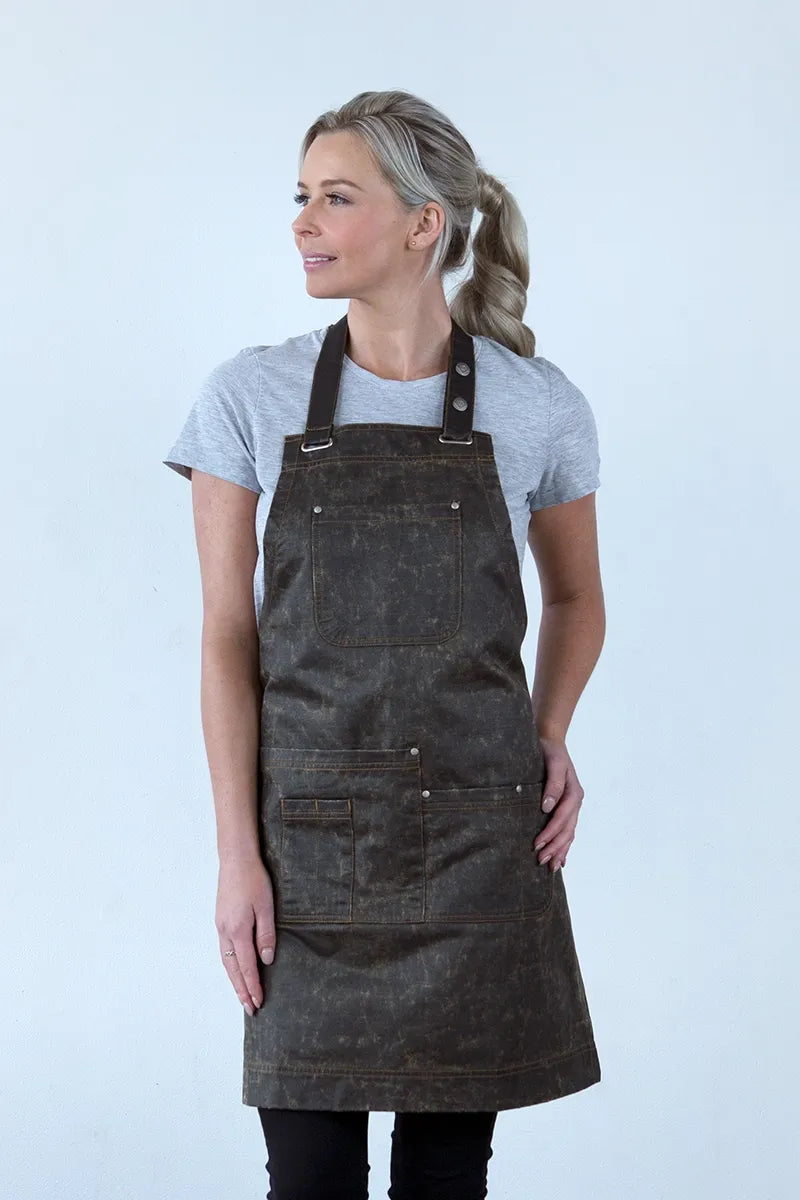 Aussie Chef Barber Bronze Brown Apron