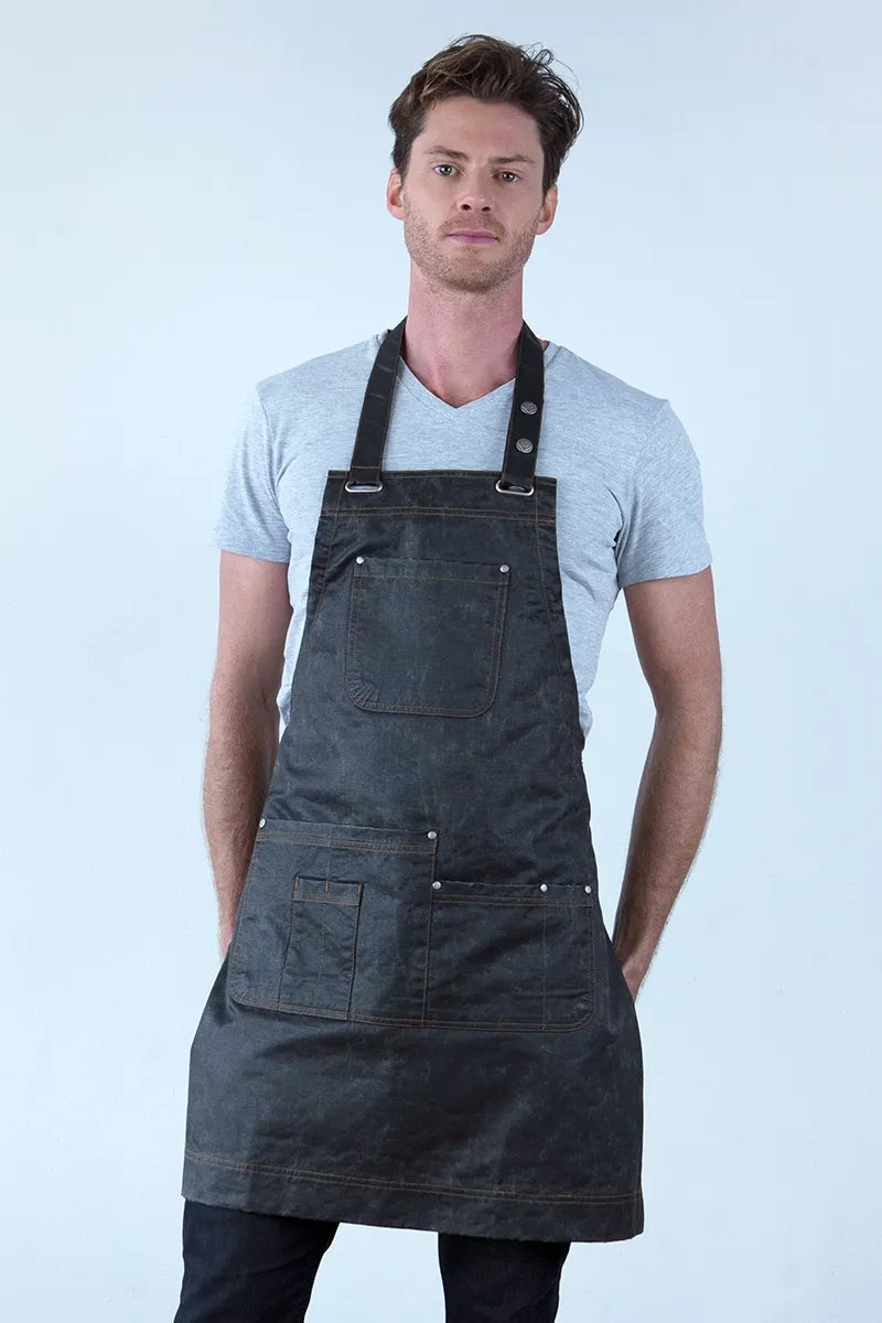 Aussie Chef Barber Pewter Grey Apron