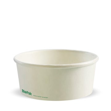 Biopak 750ml Medium White BioBowl 400 Units - Hospitality Connect