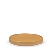 BIOPAK 500-1,000ml Paper Kraft BioBowl Lid 400 Units - Hospitality Connect