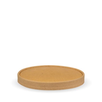 BIOPAK 500-1,000ml Paper Kraft BioBowl Lid 400 Units - Hospitality Connect