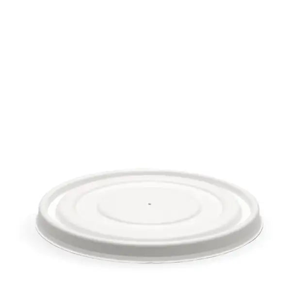 Biopak 500-1,000ml White Plant Fibre BioBowl Lid Box of 400 - Hospitality Connect