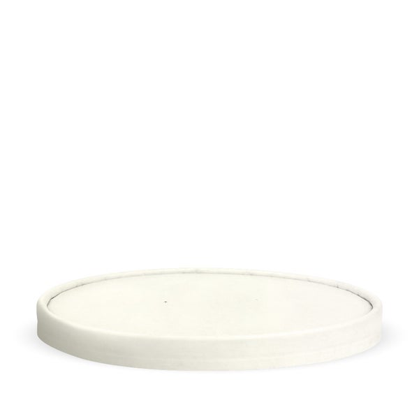 BIOPAK 1,300ml Paper White BioBowl Lid 1000 Units - Hospitality Connect