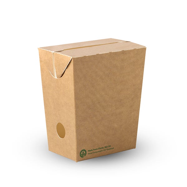 BIOPAK Unlined Small Enclosed BioBoard Chip Box 800 Units - Hospitality Connect