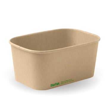 BIOPAK 1,000ml Kraft BioBoard Takeaway Base 300 Units
