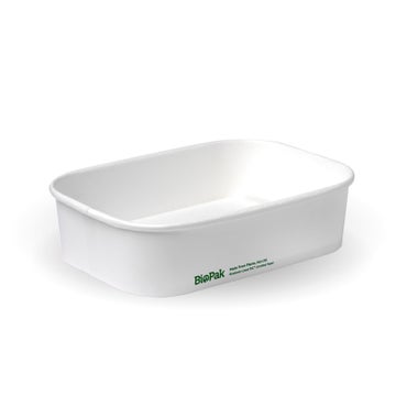 BIOPAK 500ml White BioBoard Takeaway Base 300 Units - Hospitality Connect