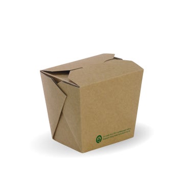 BIOPAK 480ml / 16oz BioBoard Noodle Box  500 units