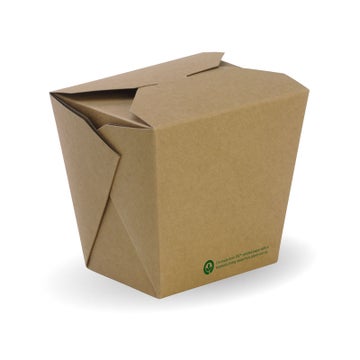 Biopak 960ml / 32oz BioBoard Noodle Box 500 Units