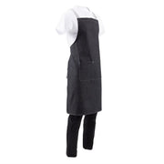 Southside X-Cross Back Bib Apron Denim Black - 1000x700mm