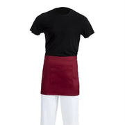 Whites Chefs Whites Short Bistro Apron Burgundy - 750x373mm 29.5x14.7"BB177 - Hospitality Connect