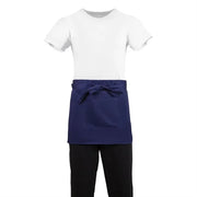 Whites Chefs Whites Short Bistro Apron Navy Blue - 750x373mm 29.5x14.7"BB179 - Hospitality Connect
